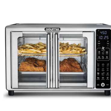 New Gourmia 6-Slice Digital Toaster Oven Air Fryer with 19 One-Touch Presets, Stainless Steel